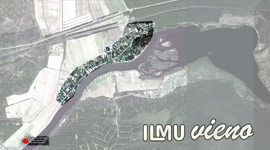 Деревня Виданы на берегу реки Шуя