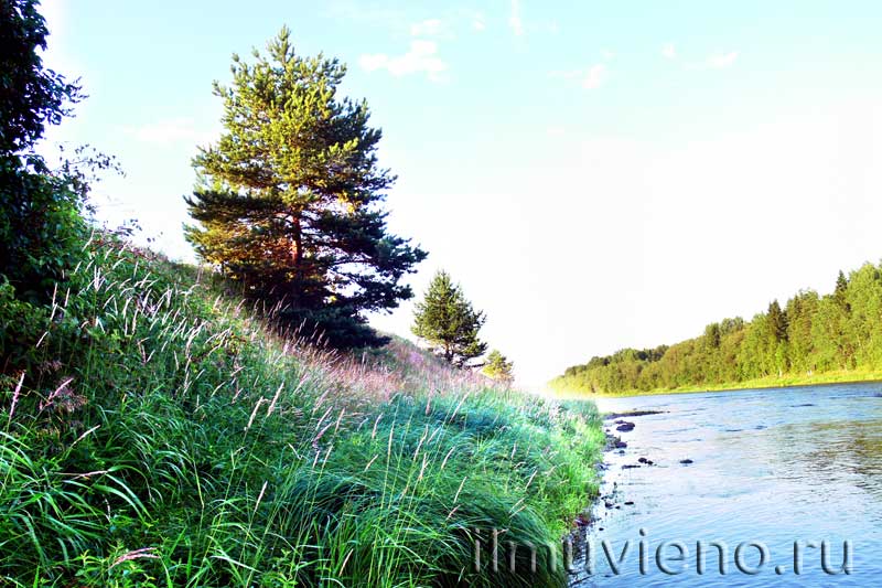 Базы отдыха на берегу реки у Петрозаводска