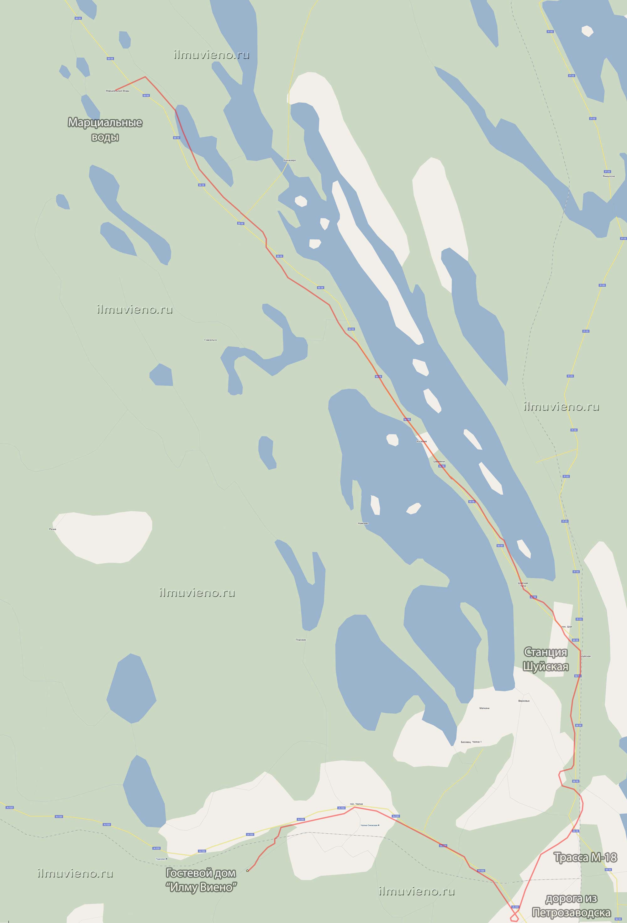 как добраться марциальные воды, карта